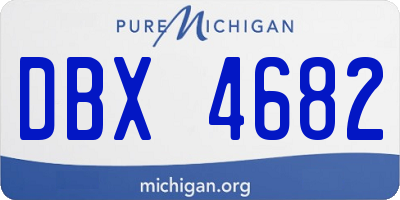 MI license plate DBX4682