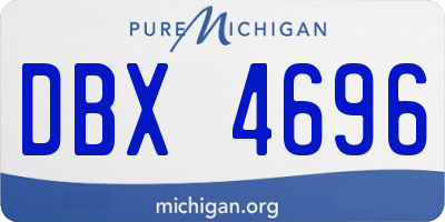 MI license plate DBX4696