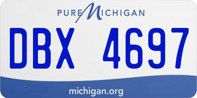 MI license plate DBX4697