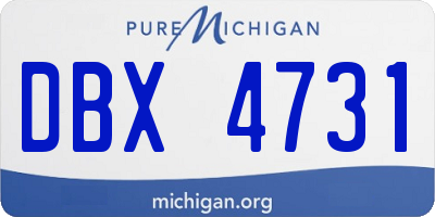 MI license plate DBX4731