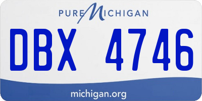 MI license plate DBX4746
