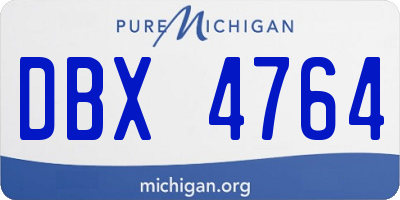 MI license plate DBX4764