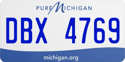 MI license plate DBX4769