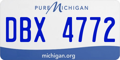 MI license plate DBX4772