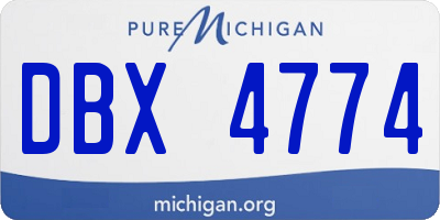 MI license plate DBX4774