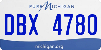 MI license plate DBX4780
