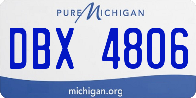 MI license plate DBX4806