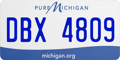 MI license plate DBX4809