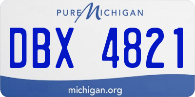 MI license plate DBX4821