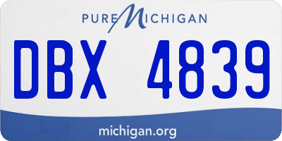 MI license plate DBX4839