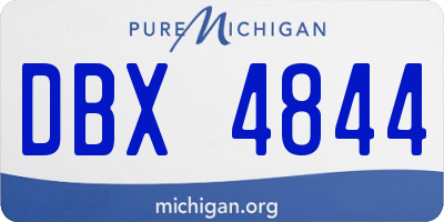 MI license plate DBX4844
