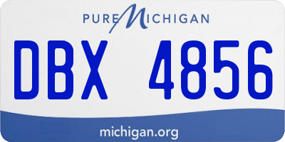 MI license plate DBX4856