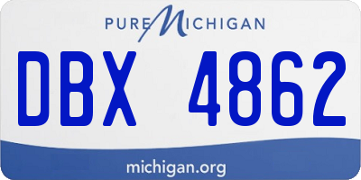 MI license plate DBX4862