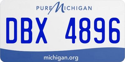MI license plate DBX4896