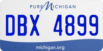 MI license plate DBX4899