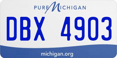 MI license plate DBX4903