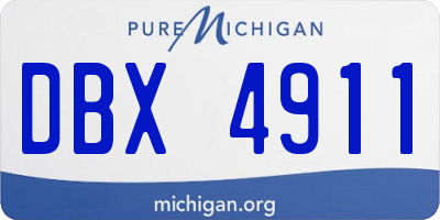 MI license plate DBX4911
