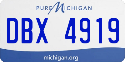 MI license plate DBX4919