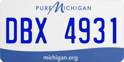MI license plate DBX4931