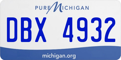 MI license plate DBX4932