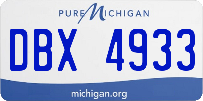 MI license plate DBX4933
