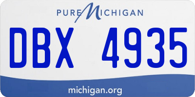 MI license plate DBX4935