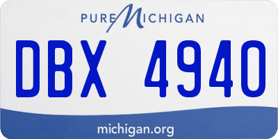MI license plate DBX4940