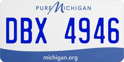 MI license plate DBX4946
