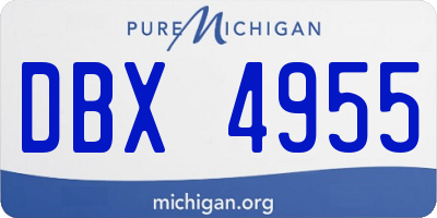 MI license plate DBX4955