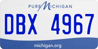 MI license plate DBX4967