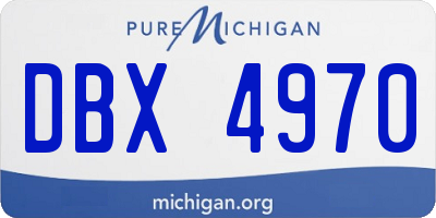 MI license plate DBX4970