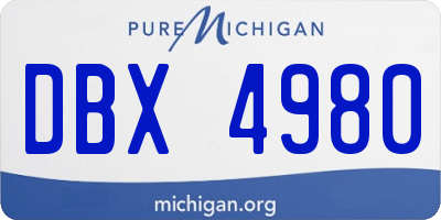 MI license plate DBX4980