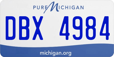 MI license plate DBX4984
