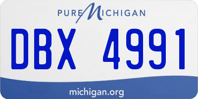 MI license plate DBX4991