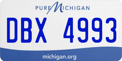 MI license plate DBX4993