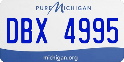 MI license plate DBX4995