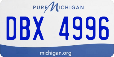 MI license plate DBX4996
