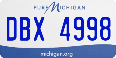 MI license plate DBX4998
