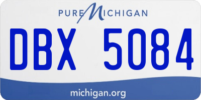 MI license plate DBX5084