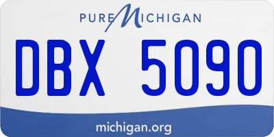 MI license plate DBX5090