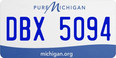 MI license plate DBX5094