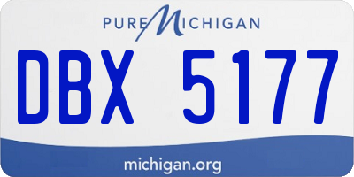 MI license plate DBX5177
