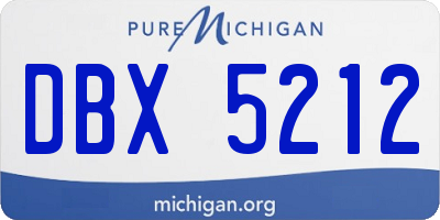 MI license plate DBX5212