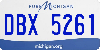 MI license plate DBX5261
