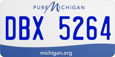 MI license plate DBX5264