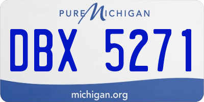 MI license plate DBX5271