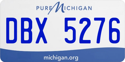 MI license plate DBX5276