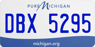 MI license plate DBX5295