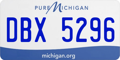 MI license plate DBX5296