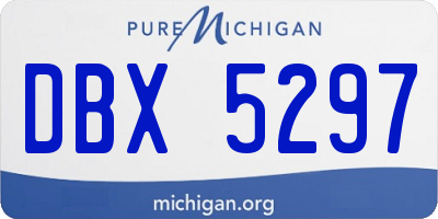 MI license plate DBX5297